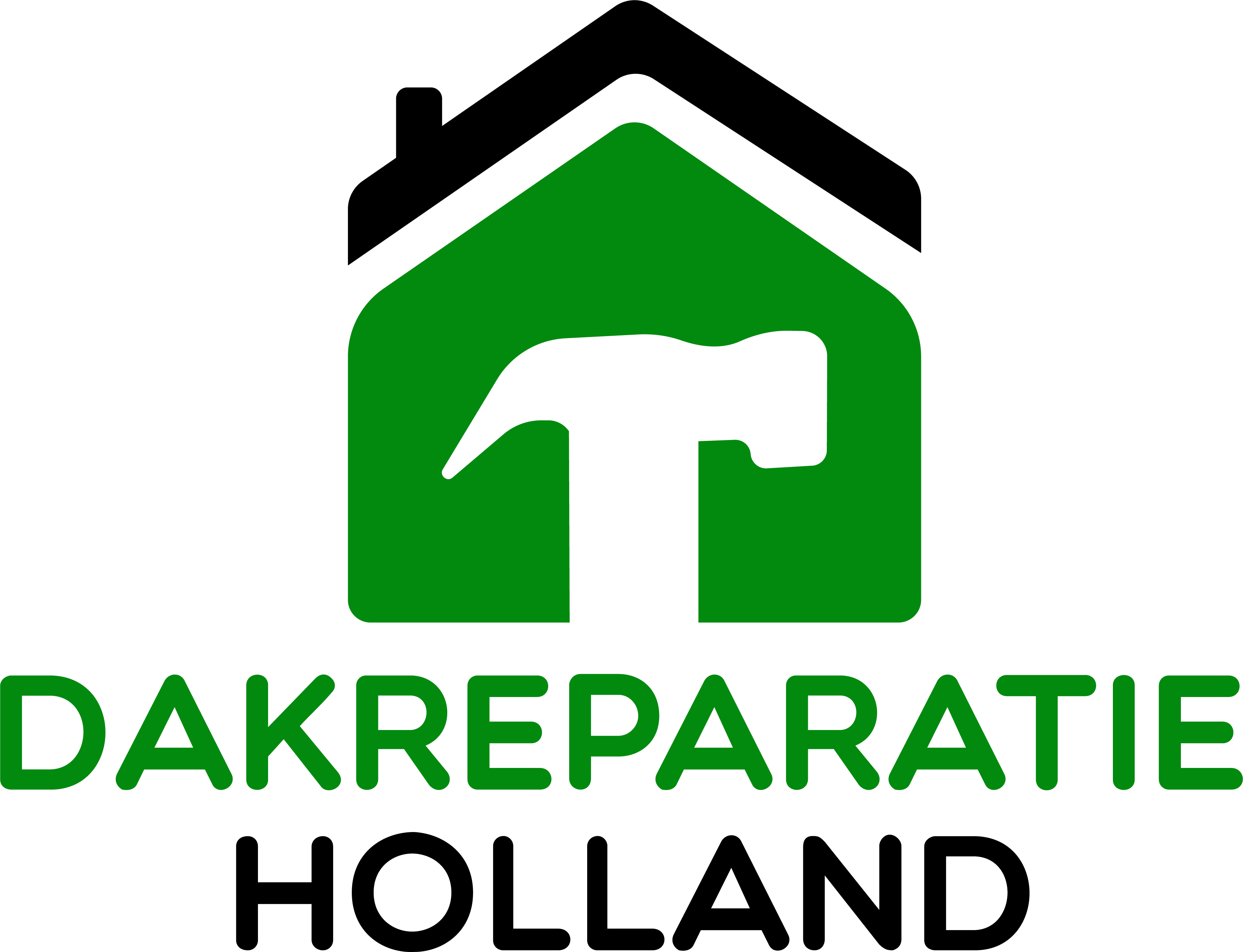 Dakreparatie Holland - darkgrey 024-12 - VECTOR- GREEN tekst onder